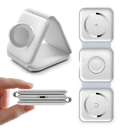 Cargador inalámbrico plegable 3 en 1