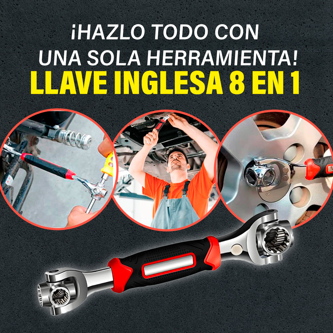 🔧 Llave Inglesa Multifuncional 8 en 1
