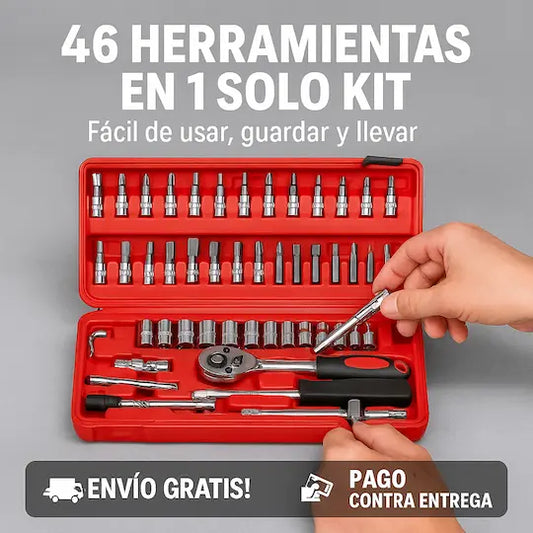 Set de Herramientas 46 + Todo a Mano + Siempre Listo