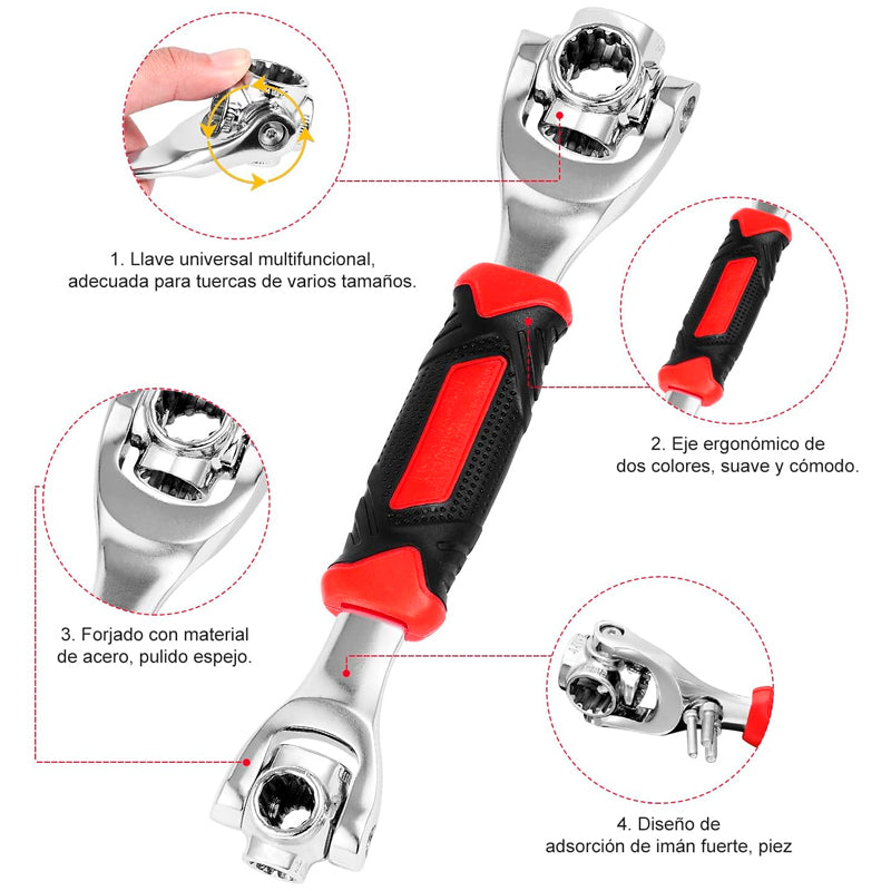 🔧 Llave Inglesa Multifuncional 8 en 1