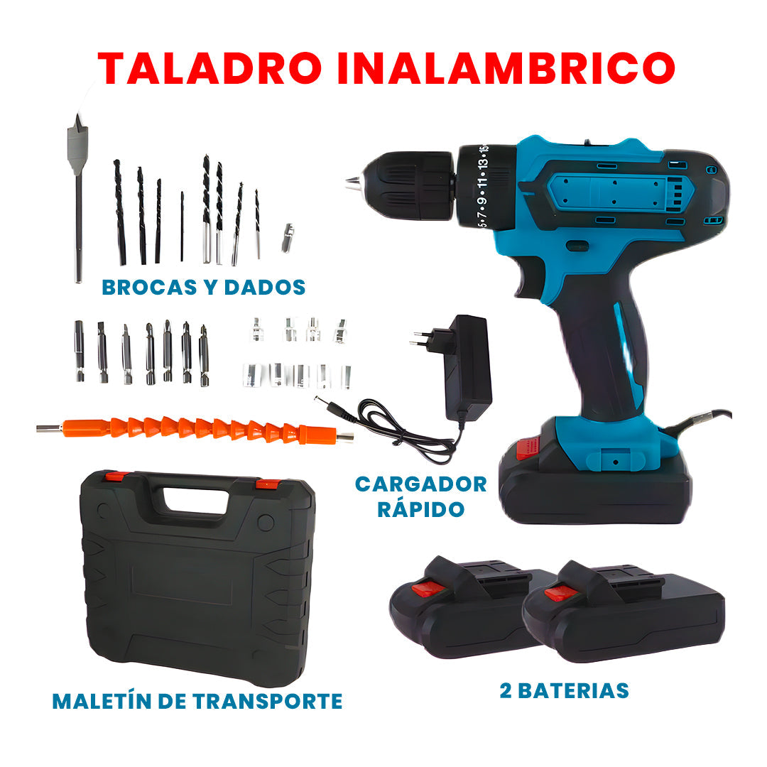 PROMO Taladro Inalámbrico | 2 Baterías