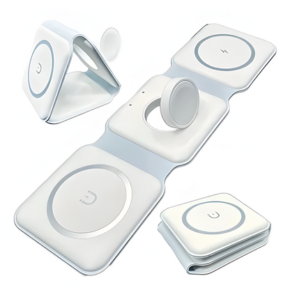 Cargador inalámbrico plegable 3 en 1