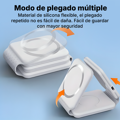 Cargador inalámbrico plegable 3 en 1
